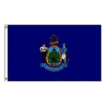 ANNIN FLAGMAKERS Annin Flagmakers 142270 4 ft. X 6 ft. Nyl-Glo Maine Flag 142270